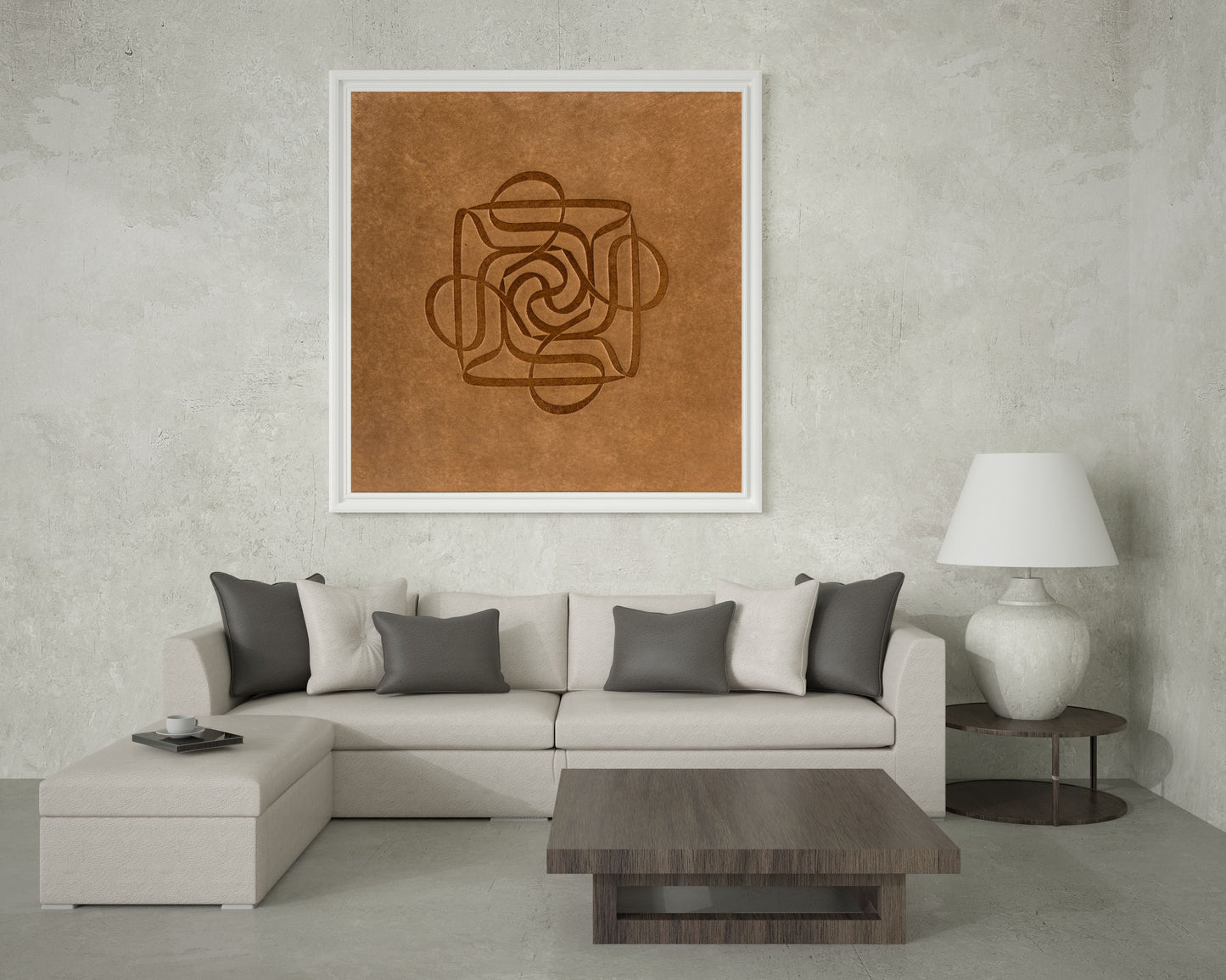 Dört Ali Doğal Deri Baskı Tablo