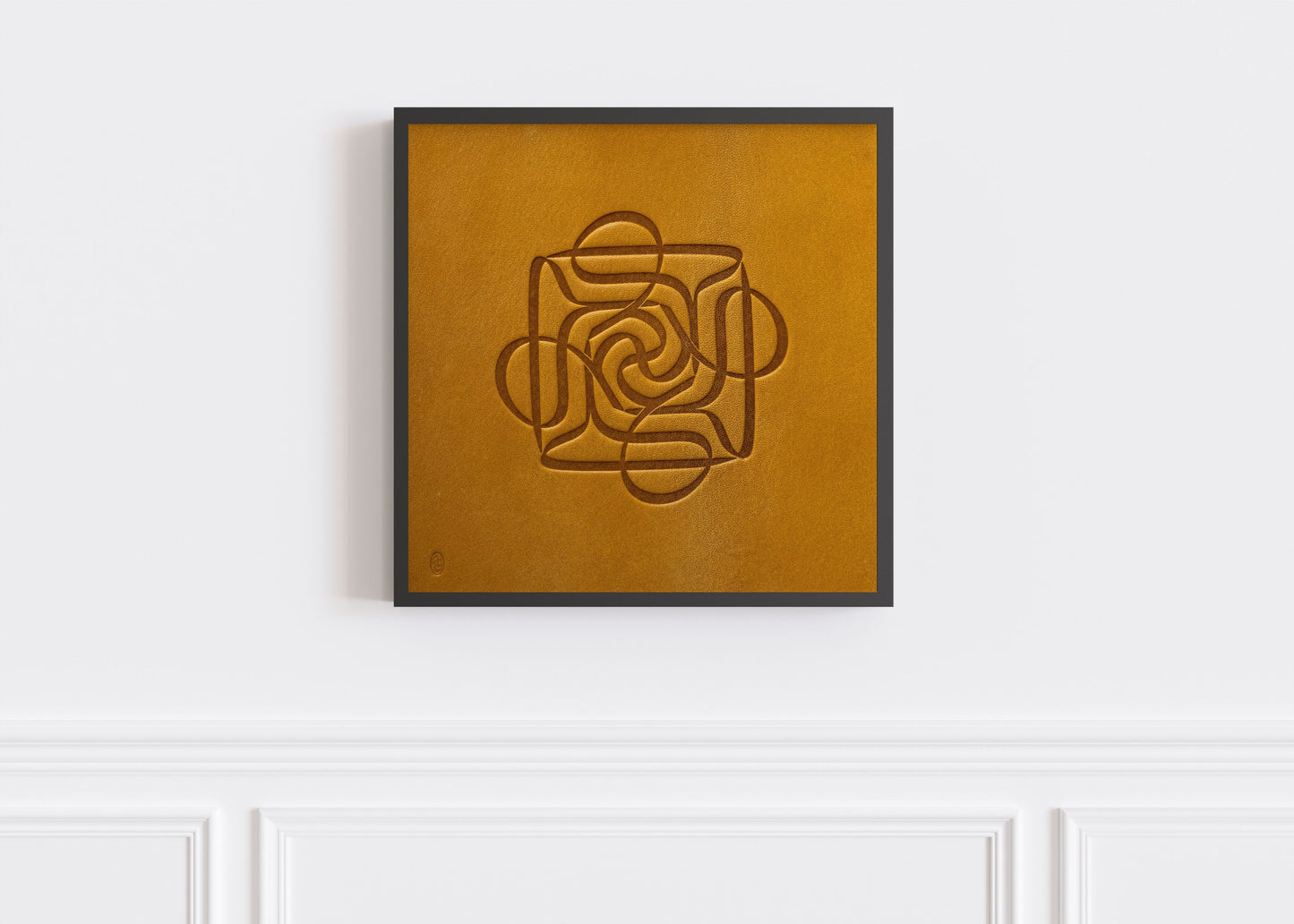 Dört Ali Sarı Deri Baskı Tablo