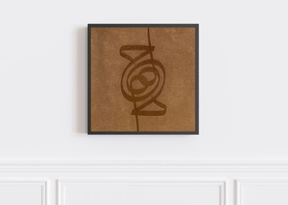 Ha-mim Natural Leather Wall Art